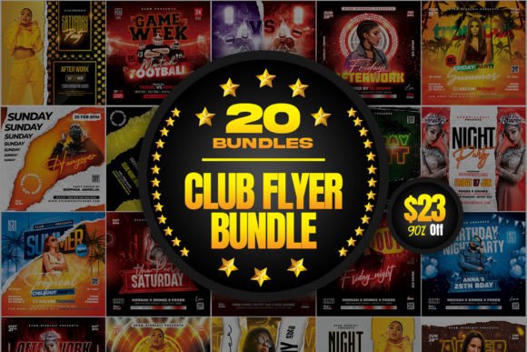 20 Night Club Party Flyer Bundle: A Designer's Toolkit