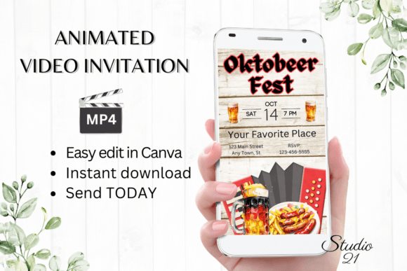 Digital Oktoberfest Invitation: Festive Animated Evites