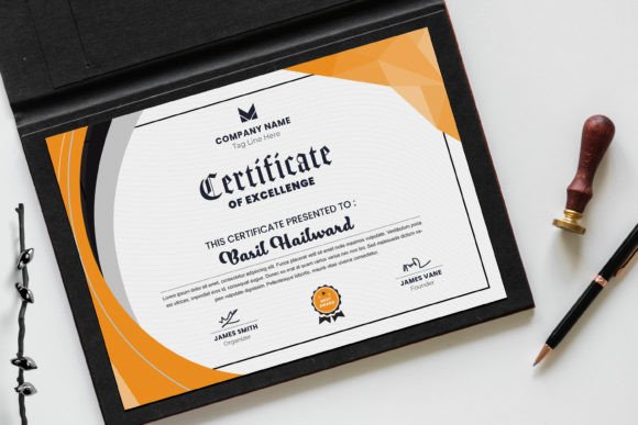 Elevate Your Recognition with a Yellow Accent Certificate Layout