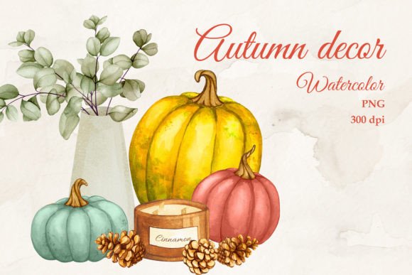 Embrace the Season: Autumn Decor Sublimation Clipart for Every Project