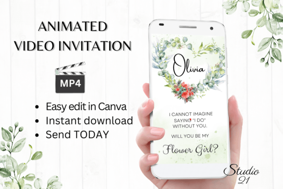 Floral Flower Girl Proposal: A Modern Script for Elegant Invitations
