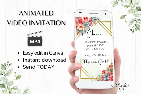 Floral Flower Girl Proposal: Crafting a Modern Digital Invitation