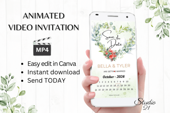 Floral Save the Date W2138B: A Designer's Guide to This Animated Invitation Template