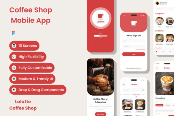 Lalatte Coffee Shop Mobile App: Where Design Meets Daily Ritual