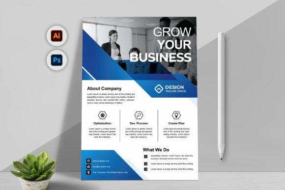 Mastering the Corporate Flyer Layout with Graphic Elem