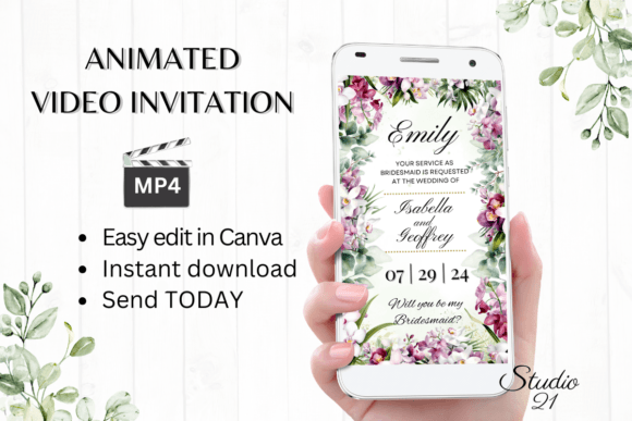 Orchids Bridesmaid Proposal W3450M: A Serif for Modern Elegance