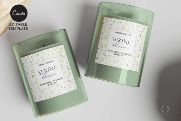 Spring Blossom Candel Label Template: Elevate Your Packaging