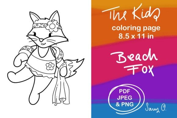 Woodlands Fox Girl Summer Coloring Pages: A Creative Asset for Every Project